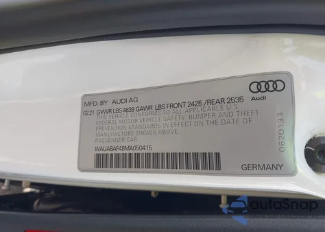 2021 Audi A4 Premium 40 Tfsi Quattro S Tronic из США, поврежденный, VIN WAUABAF48MA050415